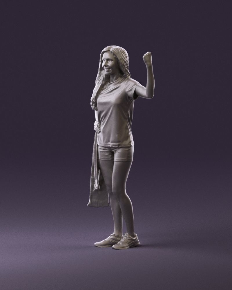 Blonde in fitness shirts white shirt bitseps 09543D Print Ready 3D print model_9