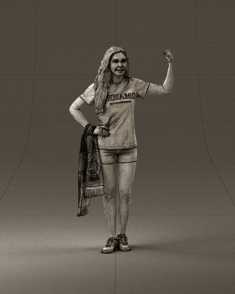 Blonde in fitness shirts white shirt bitseps 09543D Print Ready 3D print model_25