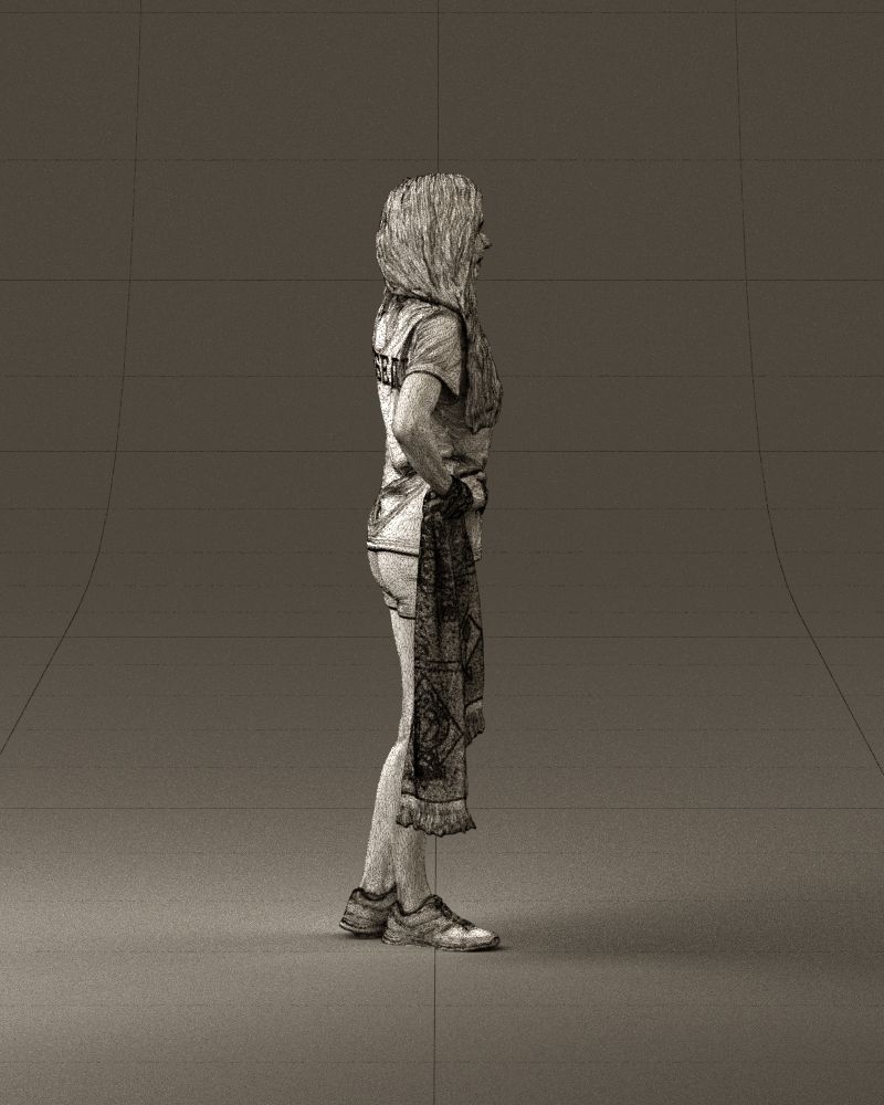 Blonde in fitness shirts white shirt bitseps 09543D Print Ready 3D print model_28