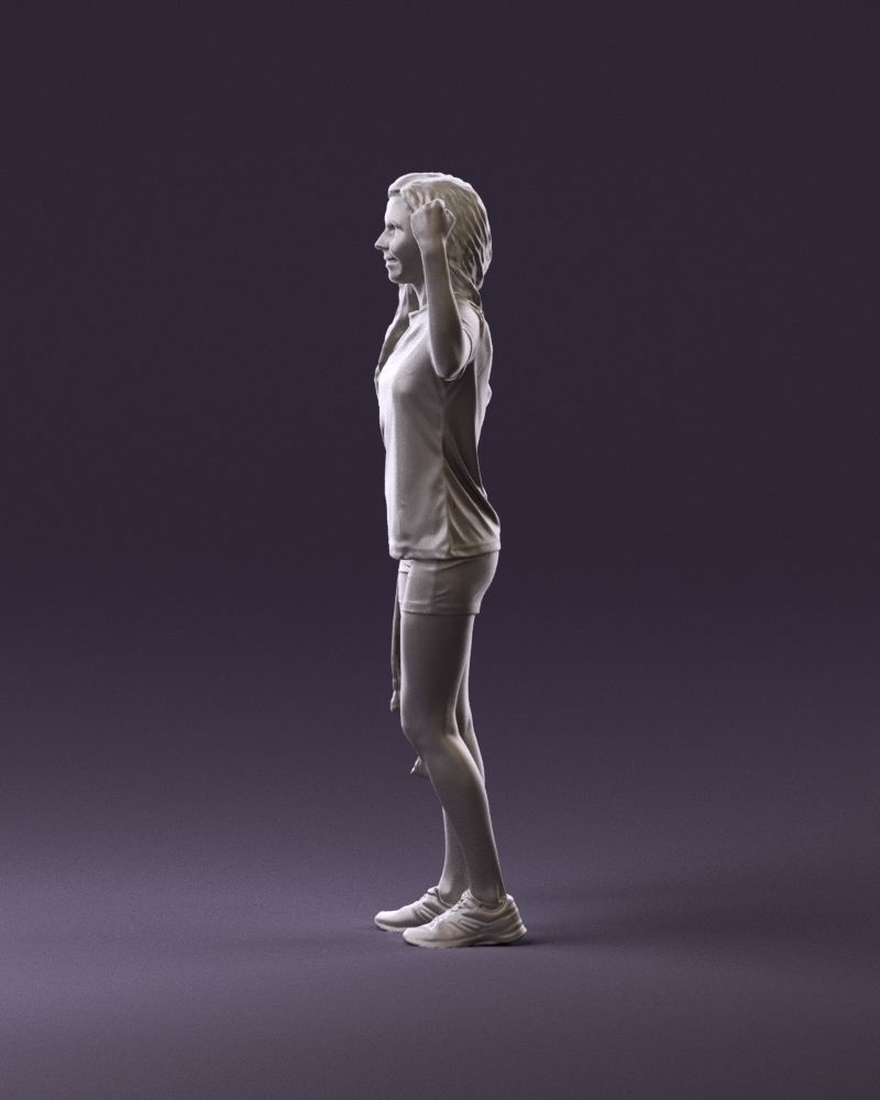 Blonde in fitness shirts white shirt bitseps 09543D Print Ready 3D print model_8