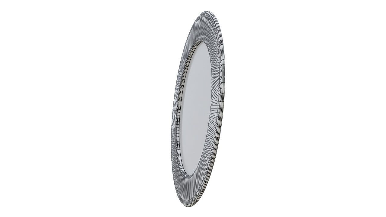 Wooden mirror 3D model_6
