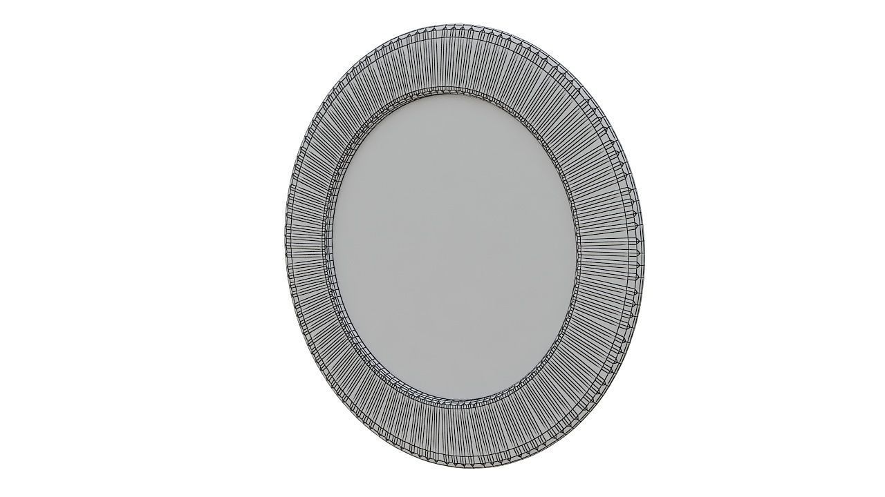 Wooden mirror 3D model_7