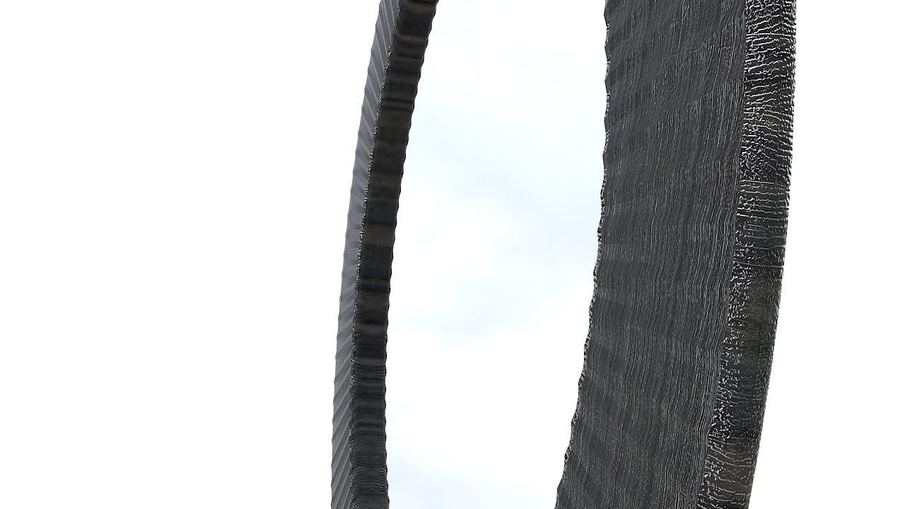 Wooden mirror 3D model_4