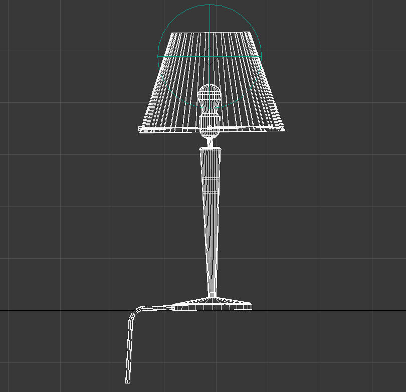 wooden night light table lamp 3D model_12