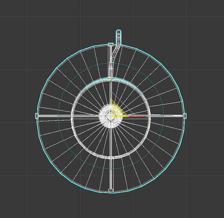 wooden night light table lamp 3D model_11
