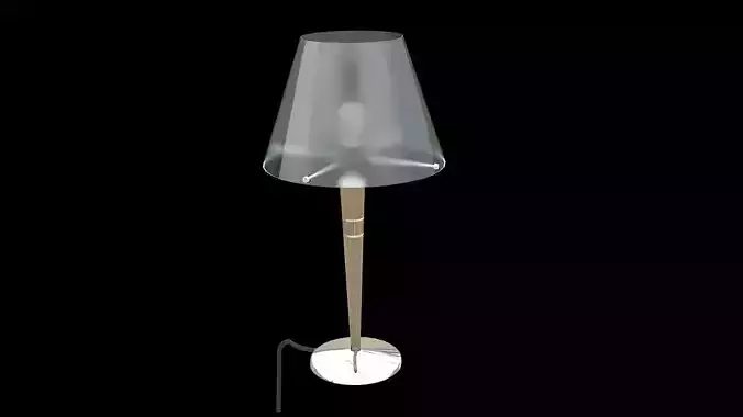 wooden night light table lamp 3D model