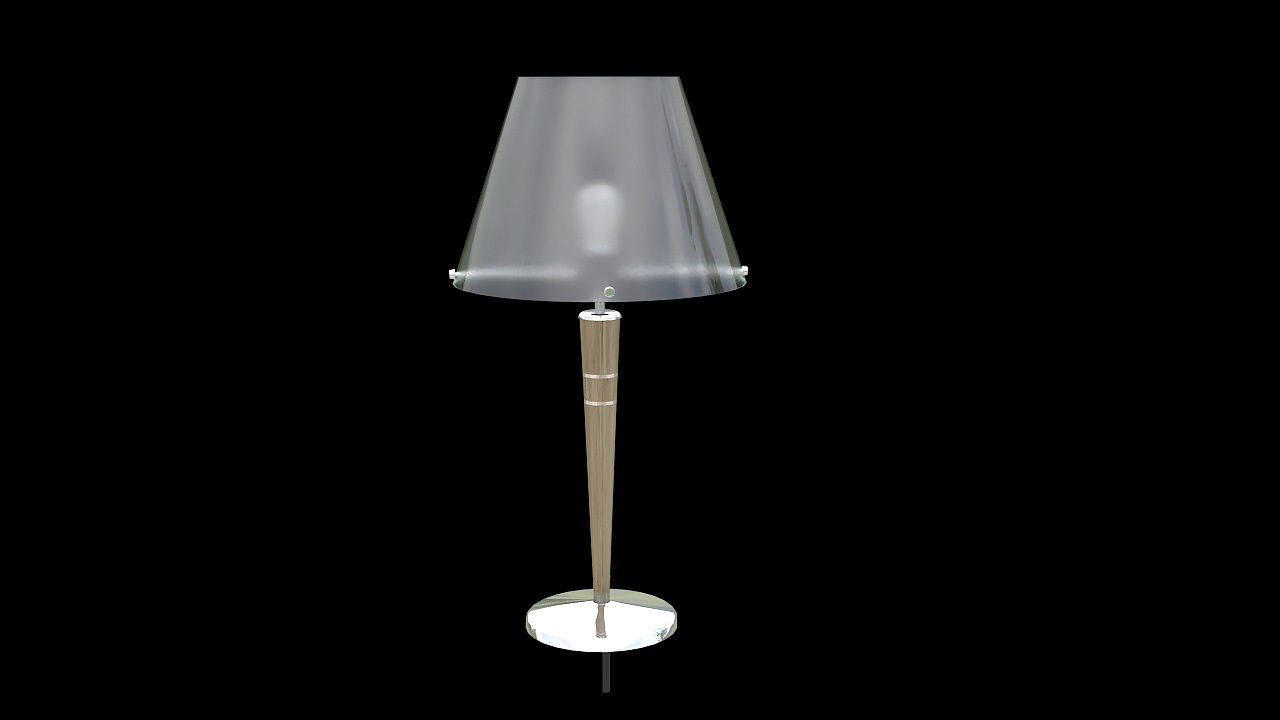 wooden night light table lamp 3D model_1