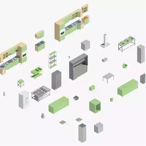 Kitchens -  Pack of revit families