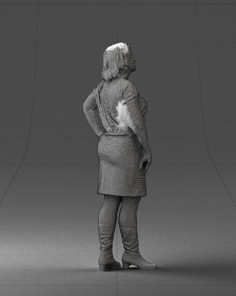 Blonde green suit 0500 3D Print Ready 3D print model_26