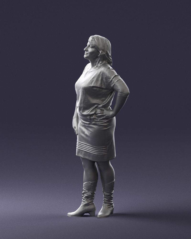 Blonde green suit 0500 3D Print Ready 3D print model_7