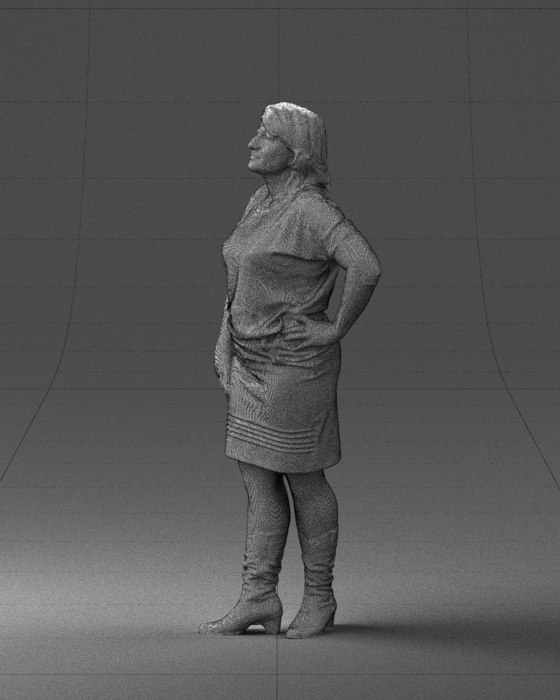 Blonde green suit 0500 3D Print Ready 3D print model_8