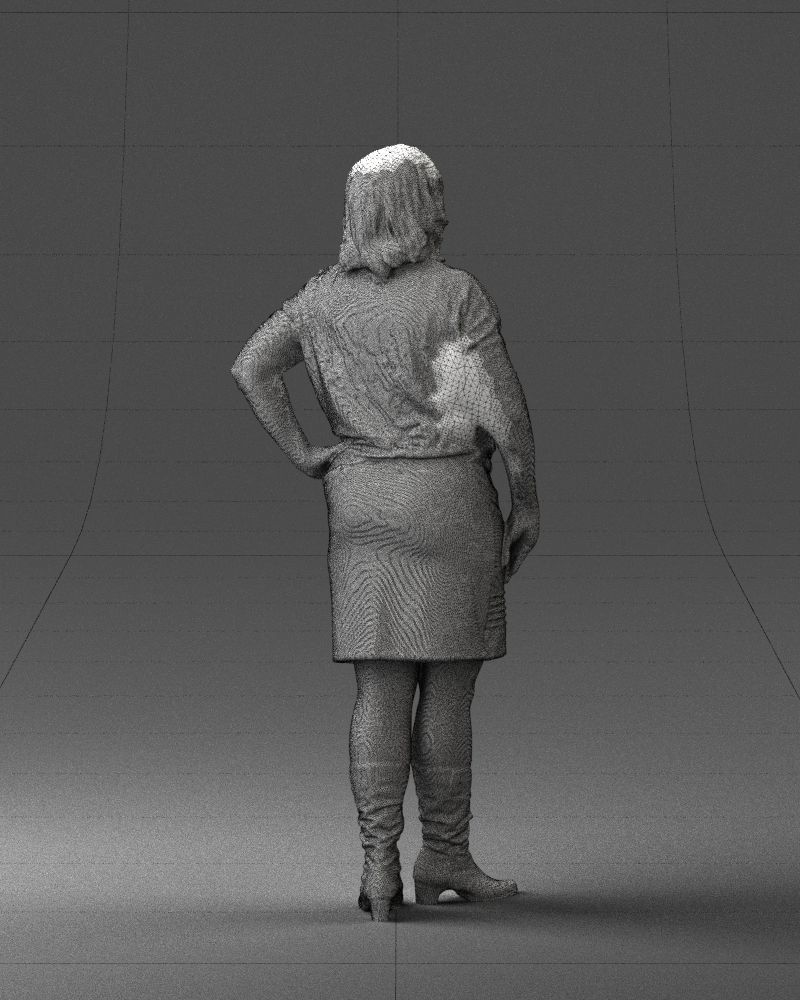 Blonde green suit 0500 3D Print Ready 3D print model_23