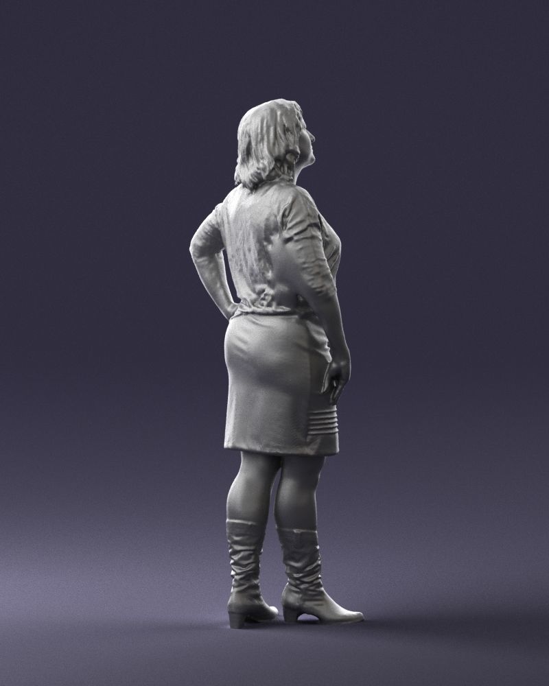 Blonde green suit 0500 3D Print Ready 3D print model_25