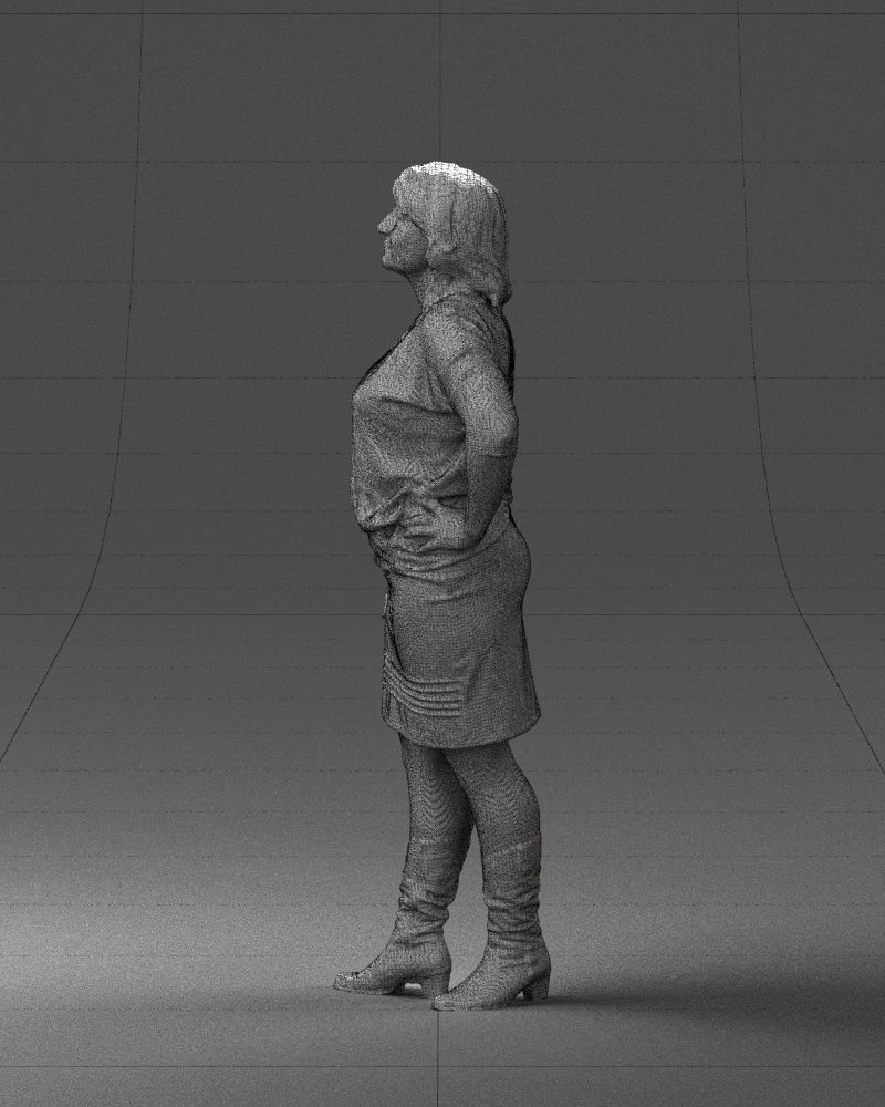 Blonde green suit 0500 3D Print Ready 3D print model_11