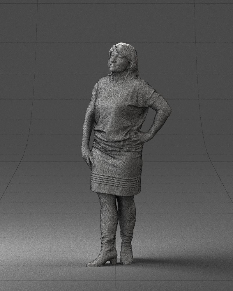 Blonde green suit 0500 3D Print Ready 3D print model_5