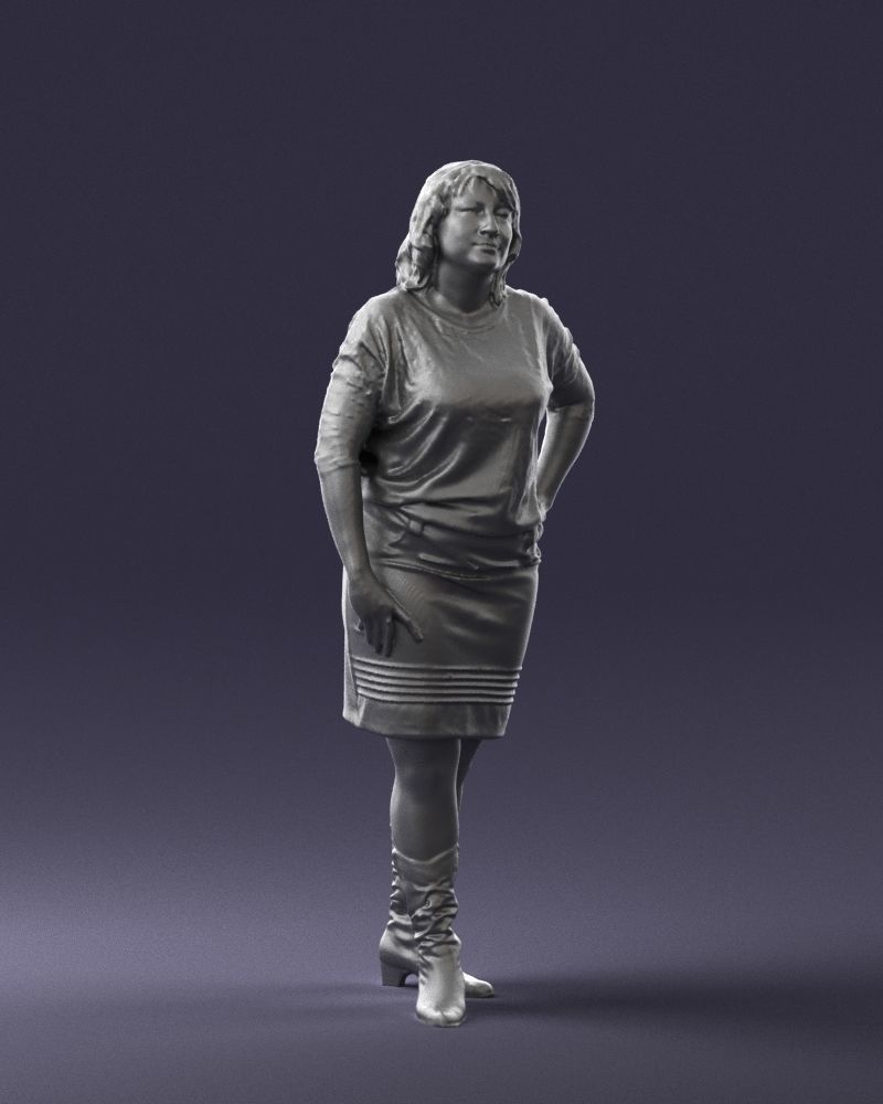 Blonde green suit 0500 3D Print Ready 3D print model_34