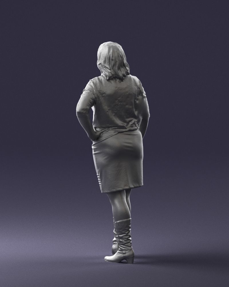 Blonde green suit 0500 3D Print Ready 3D print model_16