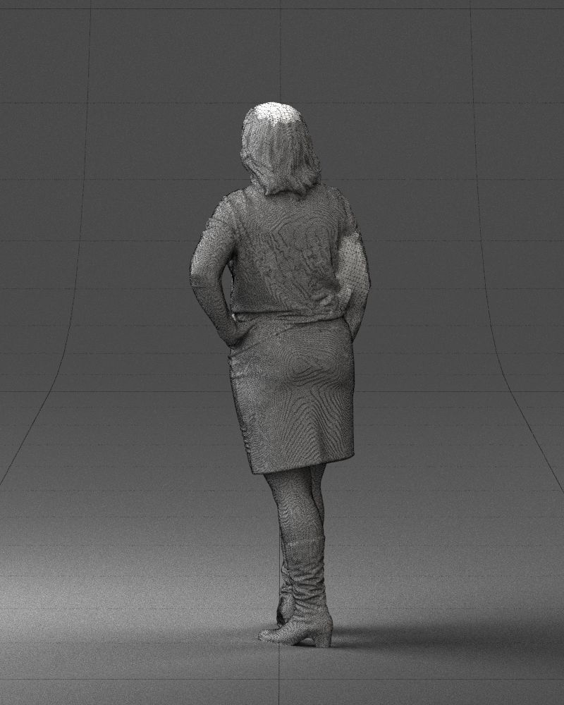 Blonde green suit 0500 3D Print Ready 3D print model_17