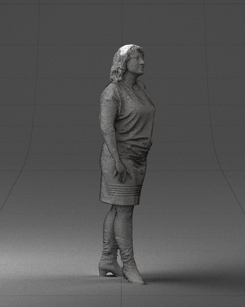 Blonde green suit 0500 3D Print Ready 3D print model_32