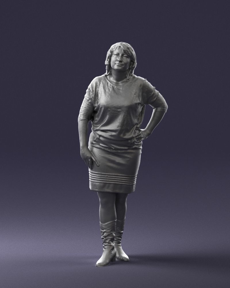 Blonde green suit 0500 3D Print Ready 3D print model_1