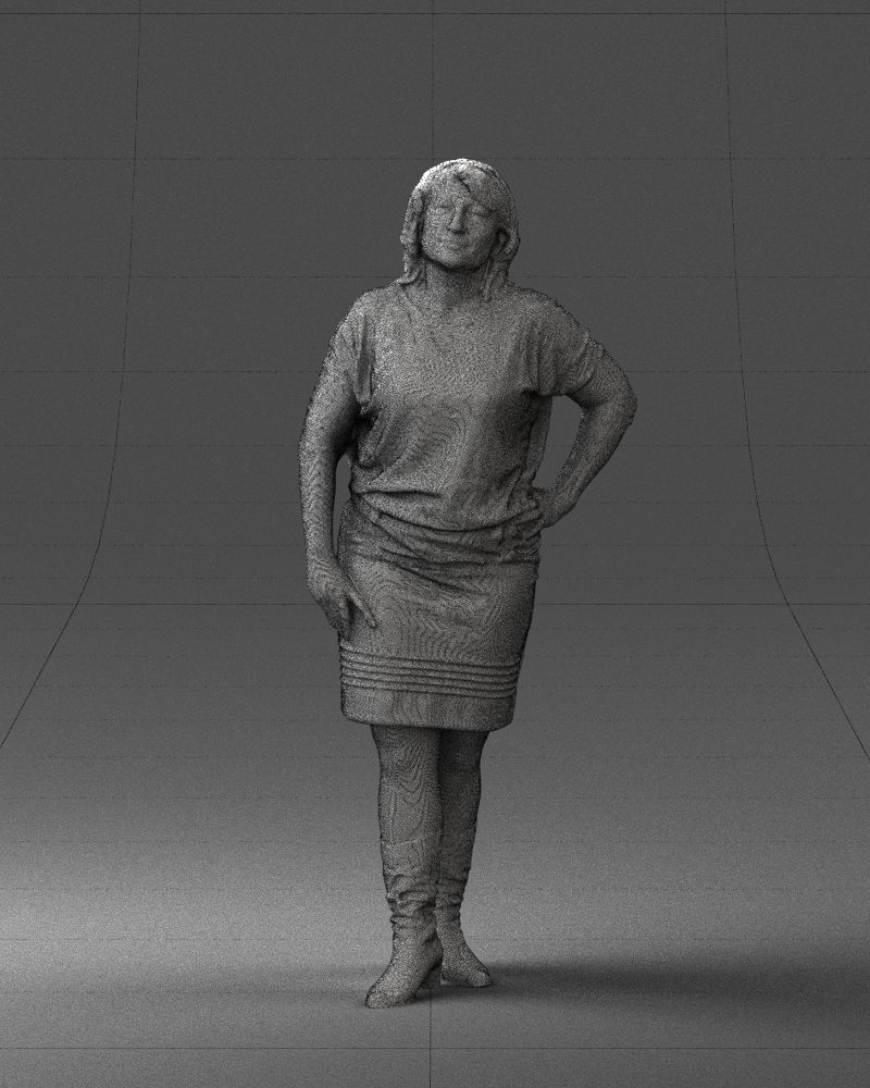 Blonde green suit 0500 3D Print Ready 3D print model_2