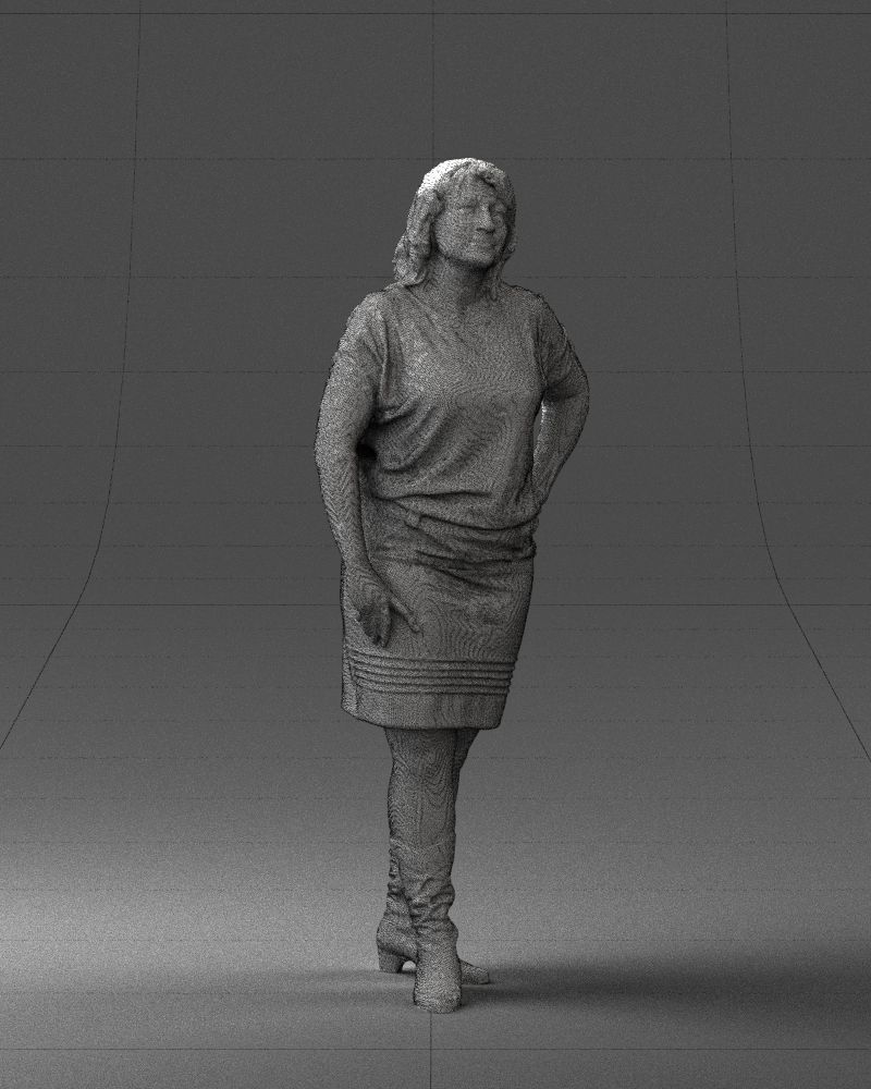 Blonde green suit 0500 3D Print Ready 3D print model_35