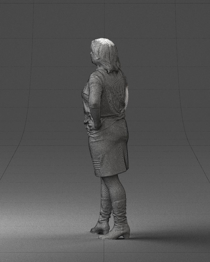 Blonde green suit 0500 3D Print Ready 3D print model_14