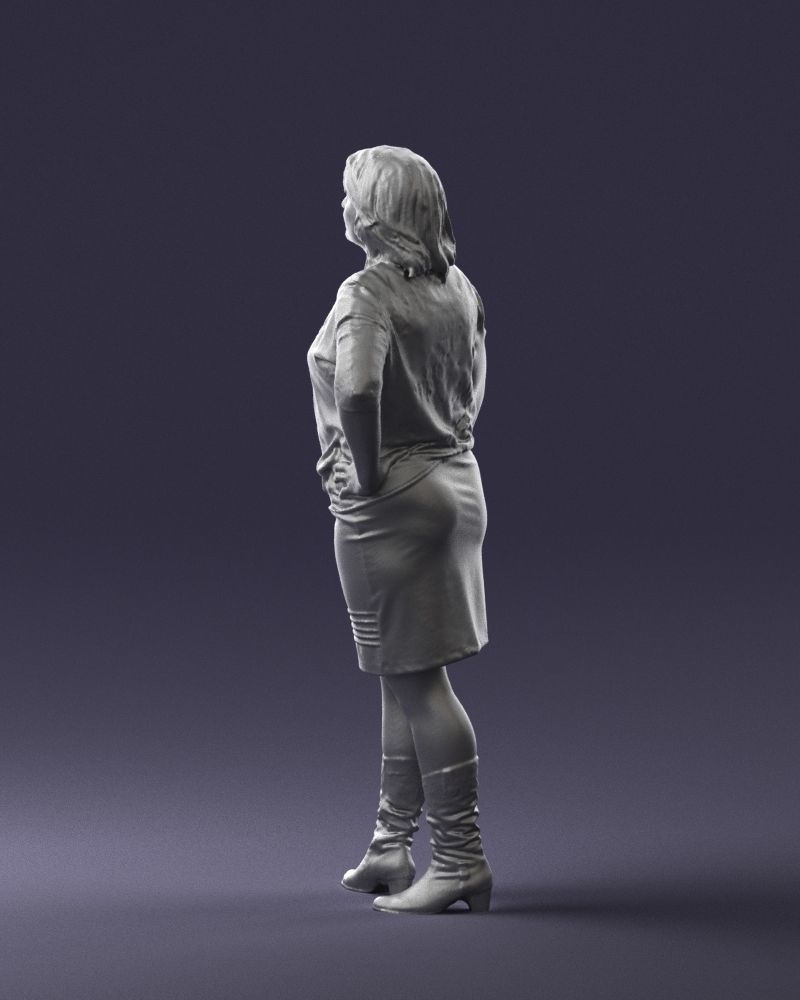 Blonde green suit 0500 3D Print Ready 3D print model_13