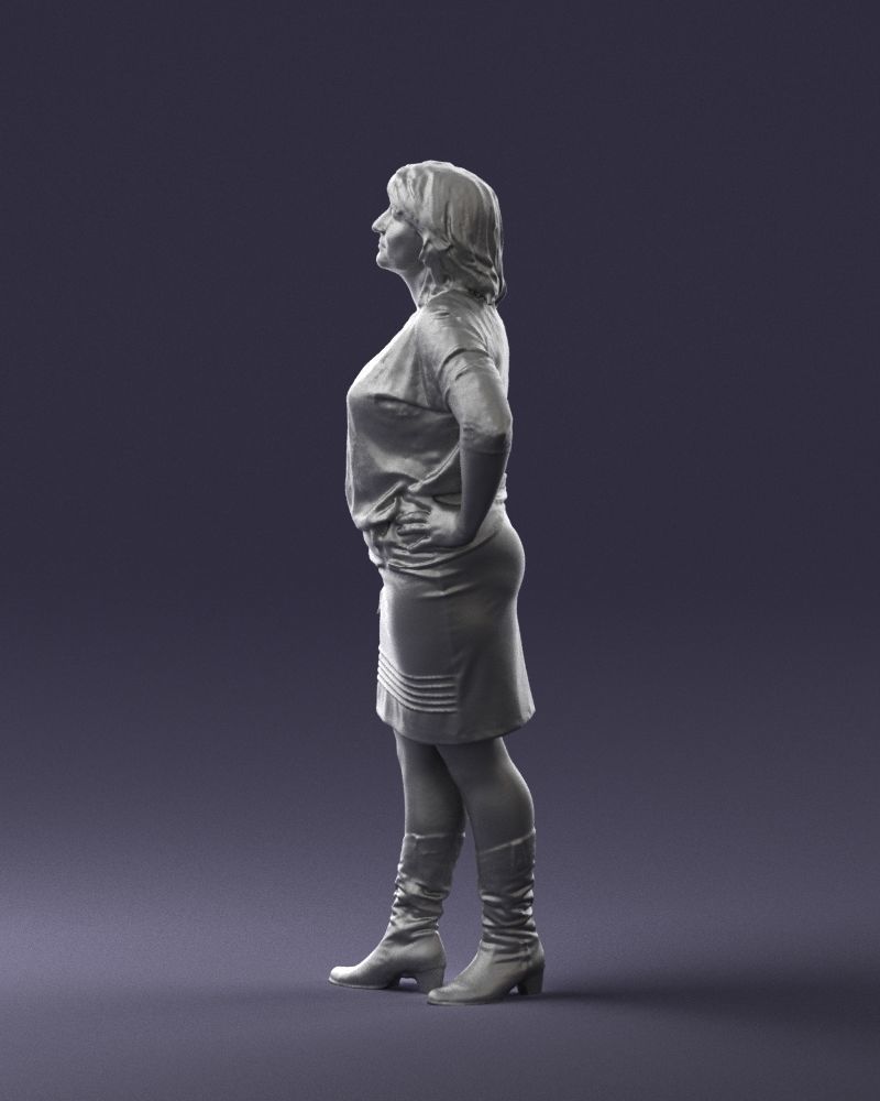 Blonde green suit 0500 3D Print Ready 3D print model_10