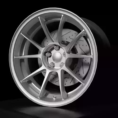 TC105N - Wheels - Game Ready Low-poly 3D model