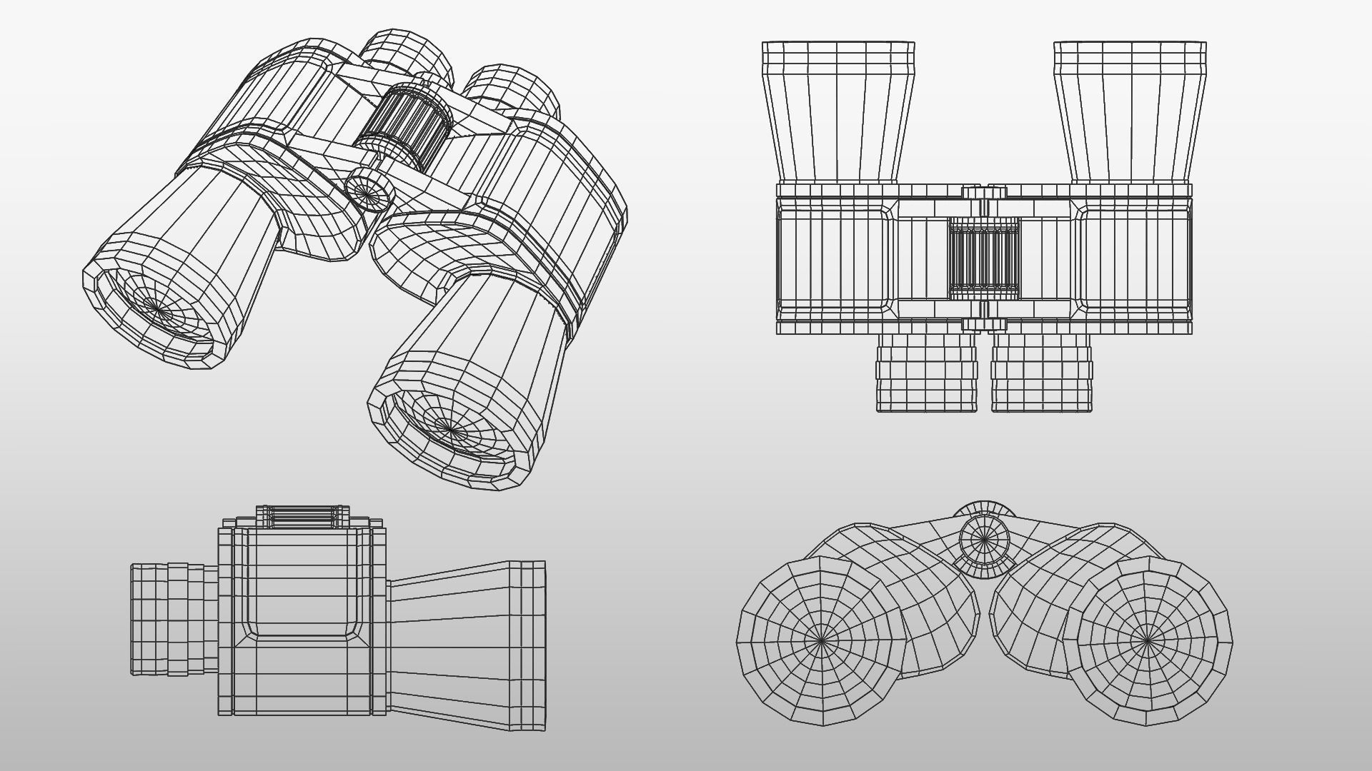 Generic Binoculars Low-poly 3D model_8