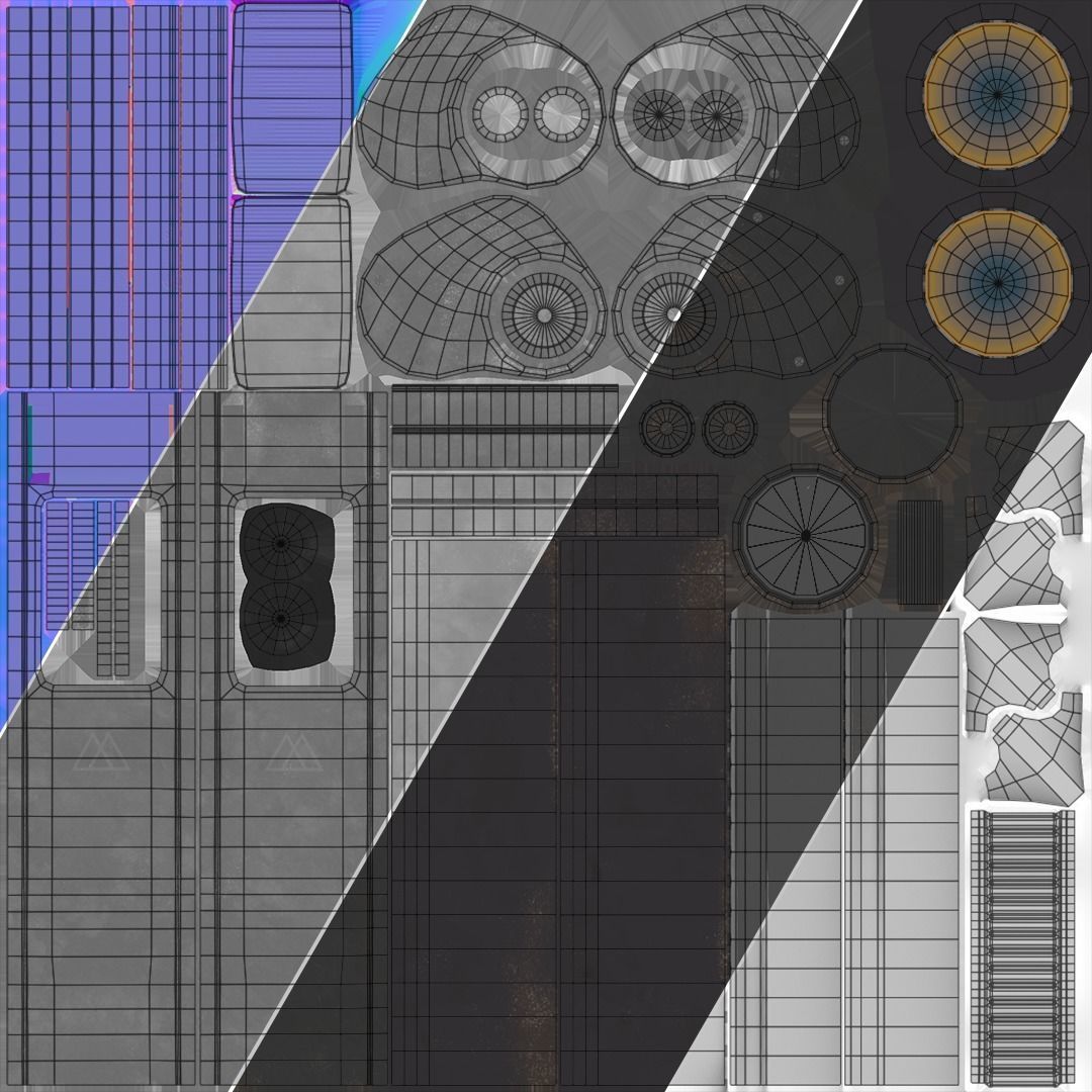 Generic Binoculars Low-poly 3D model_9