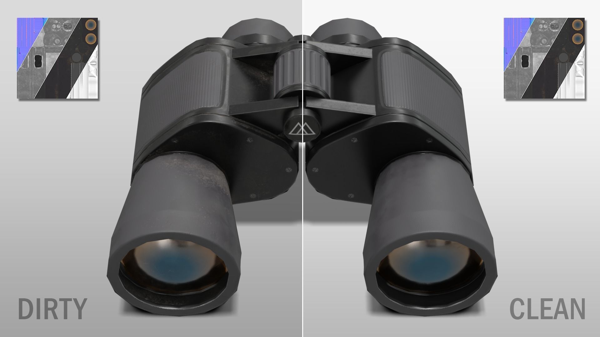 Generic Binoculars Low-poly 3D model_4