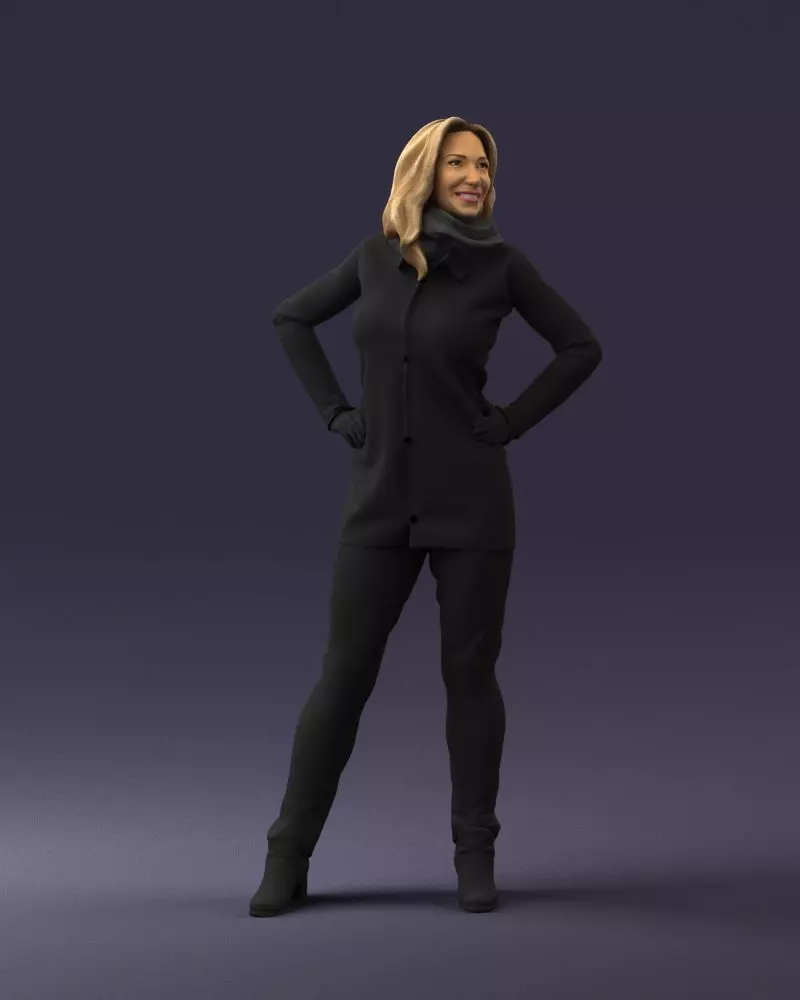 000493 Stylish Woman in Casual Outfit 3D Print Ready 3D print model