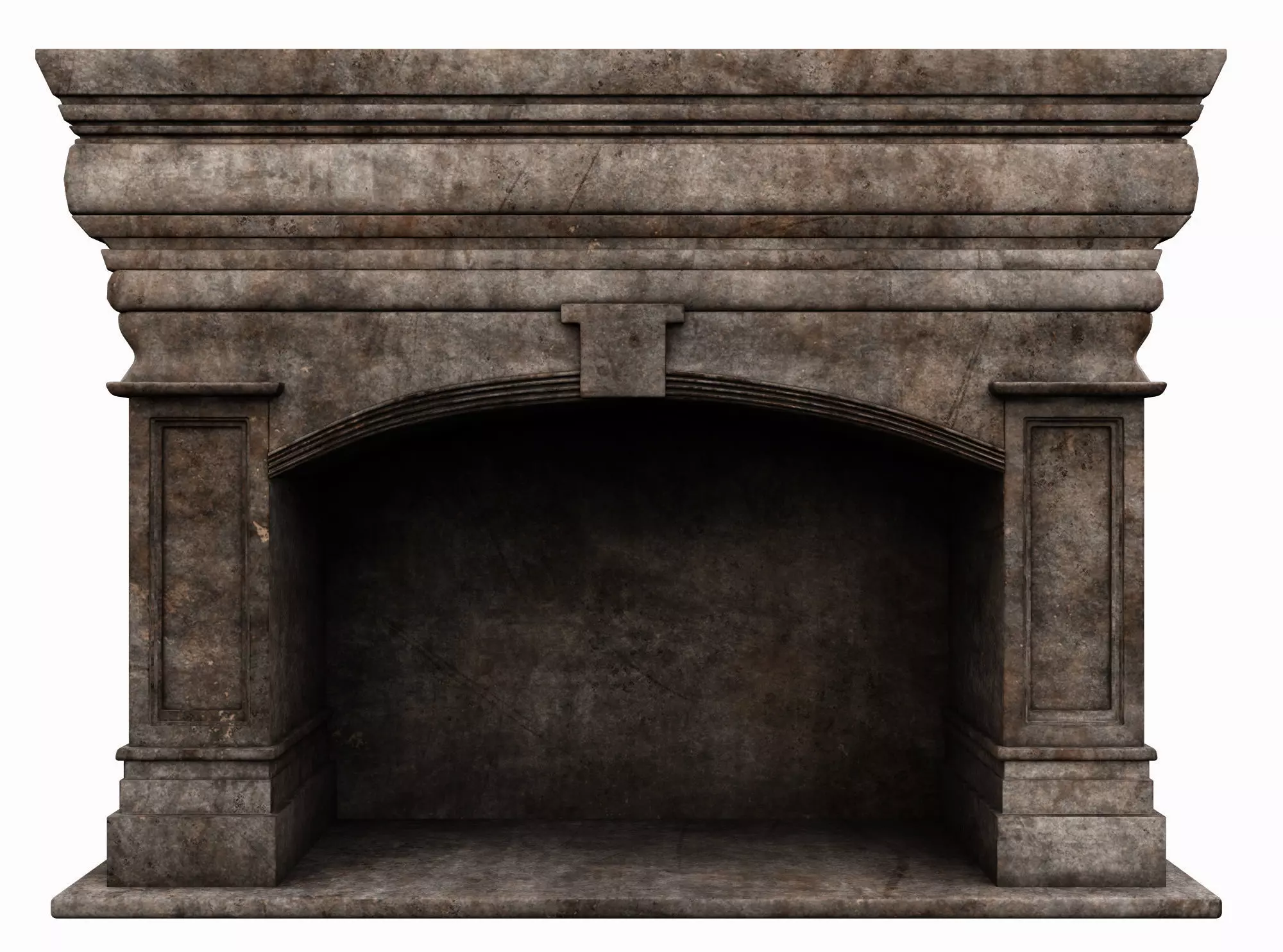 Medieval Fireplace  Low-poly 3D model_0