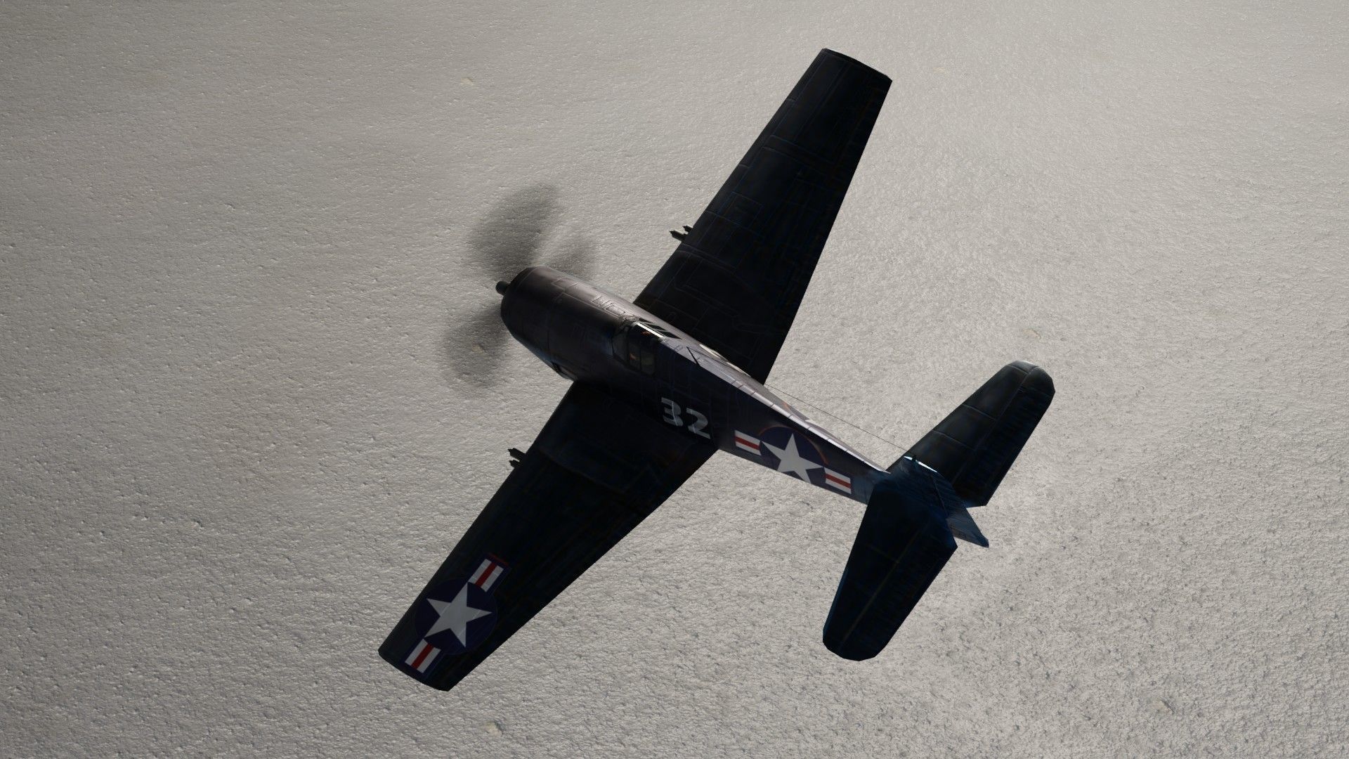 Grumman F6F Hellcat Low-poly 3D model_11