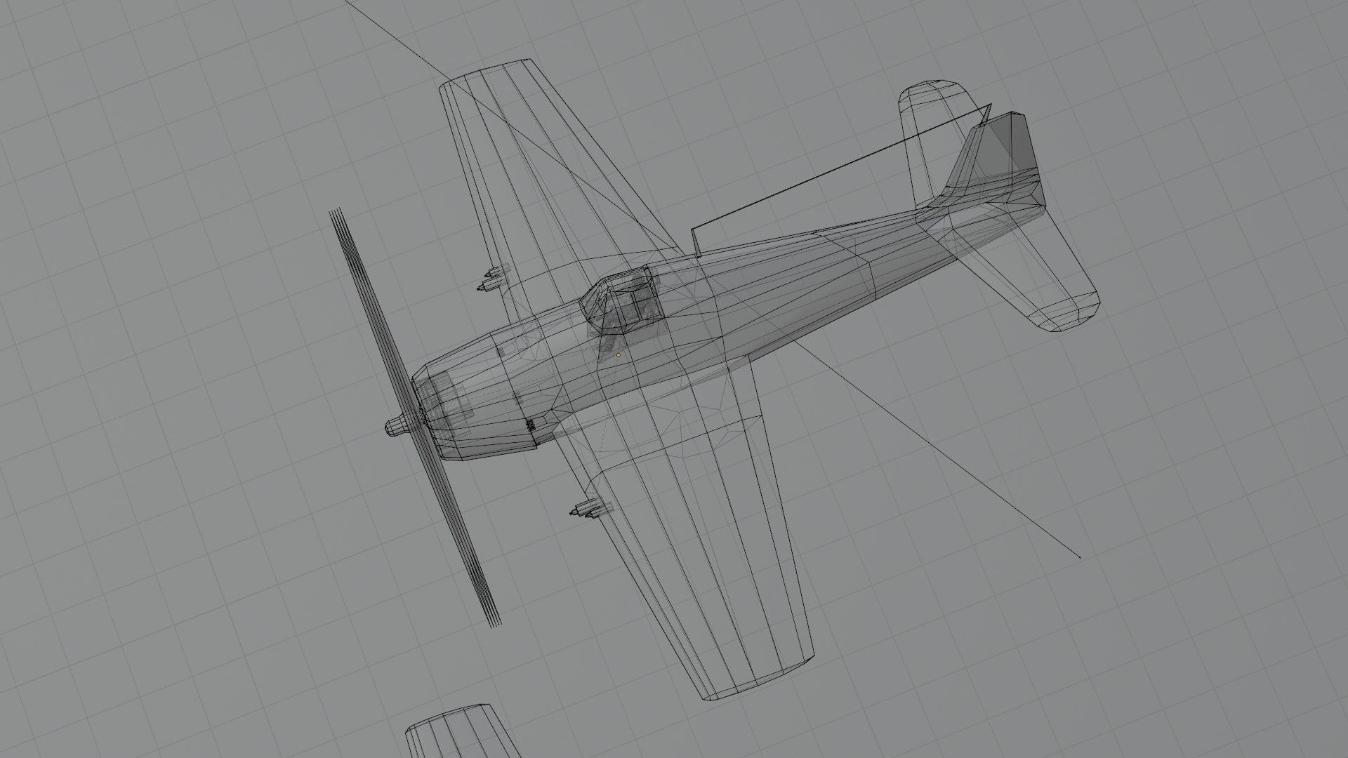 Grumman F6F Hellcat Low-poly 3D model_17