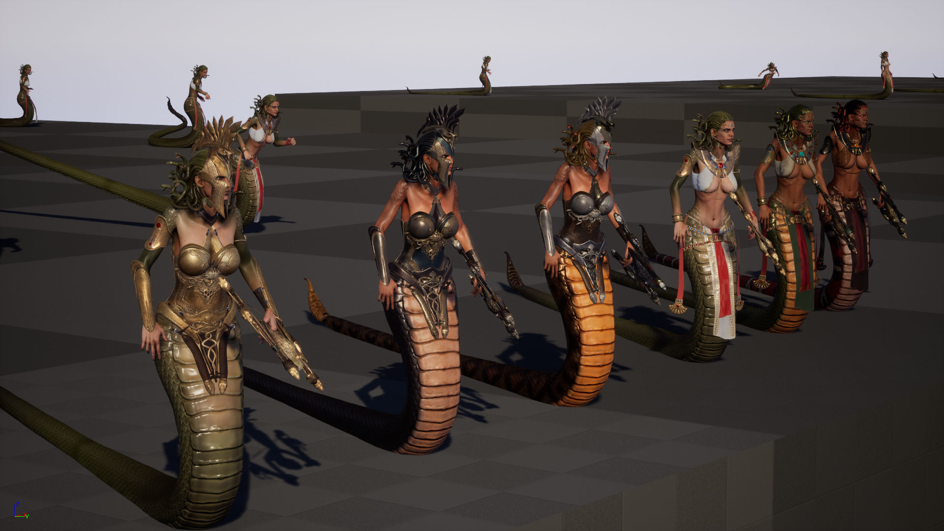 Meduse gorgon Low-poly 3D model_49