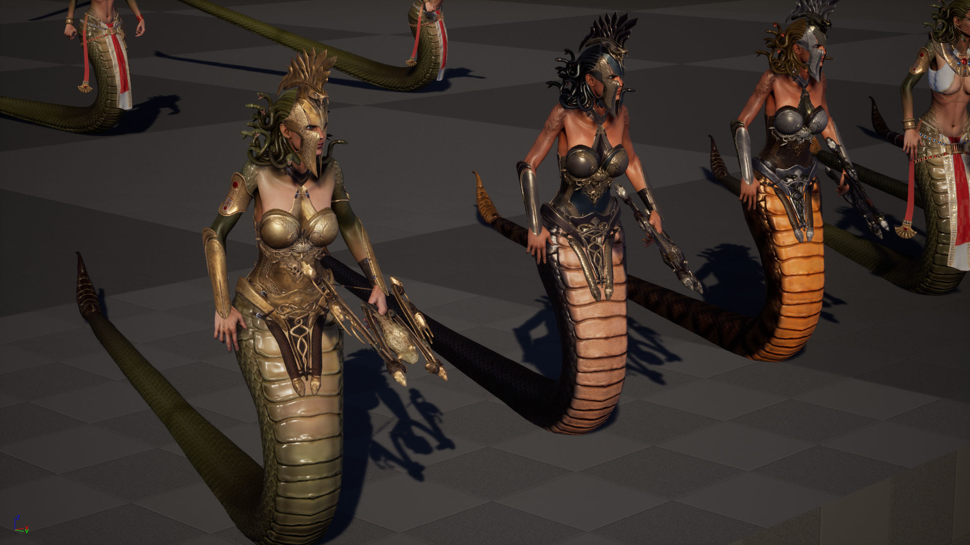 Meduse gorgon Low-poly 3D model_48