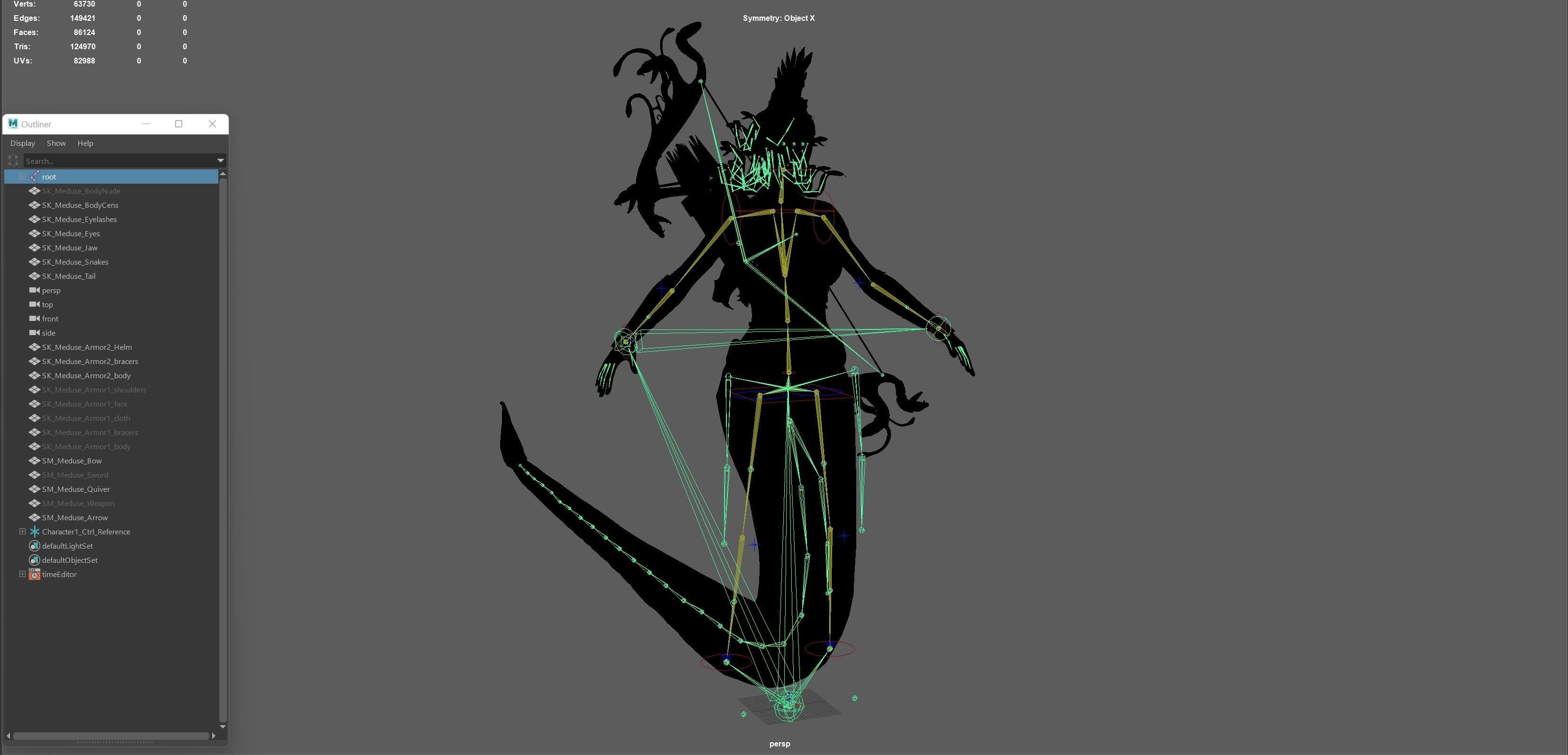 Meduse gorgon Low-poly 3D model_46