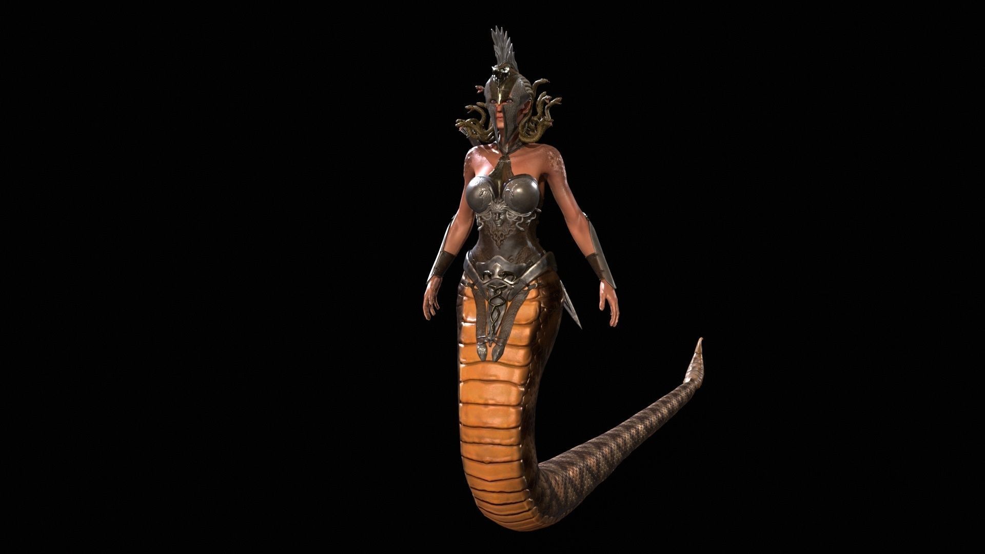Meduse gorgon Low-poly 3D model_34