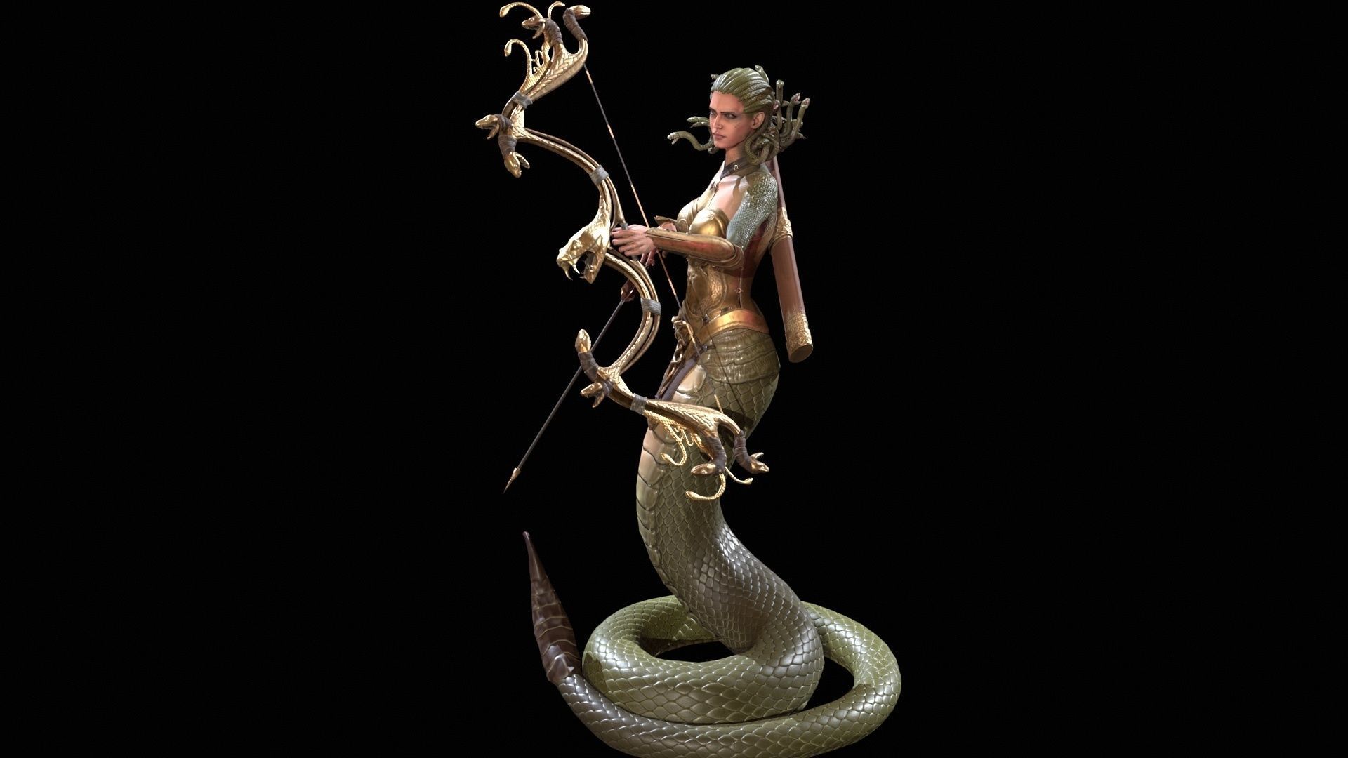 Meduse gorgon Low-poly 3D model_39