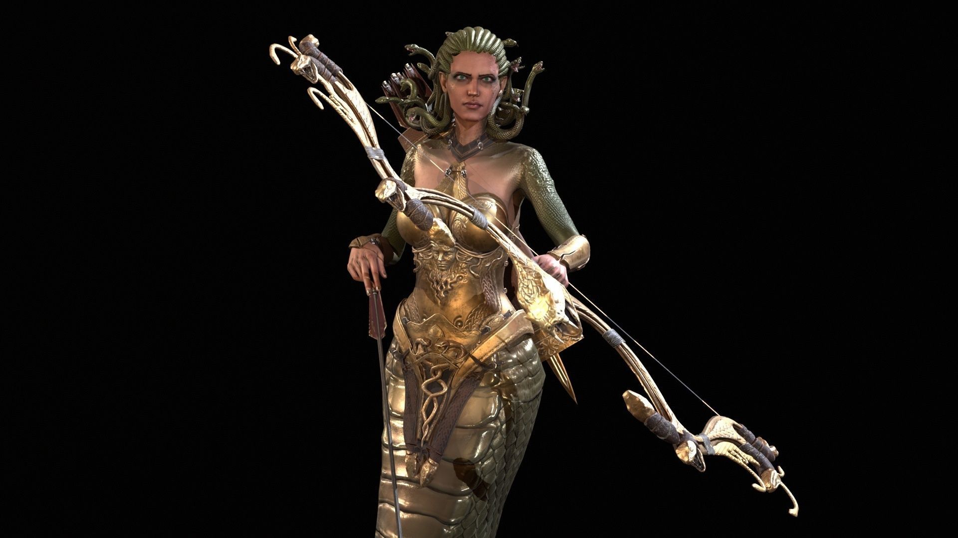 Meduse gorgon Low-poly 3D model_20