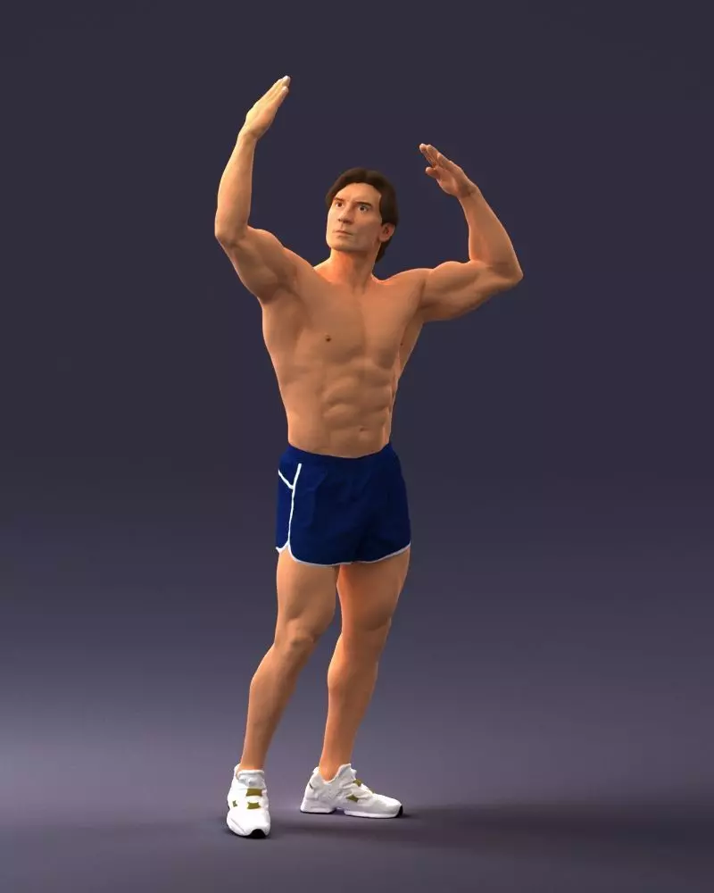 000083 Athletic Man 0917 3D model
