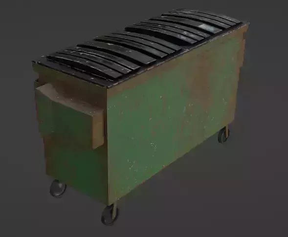 Dumpster trash can on wheels