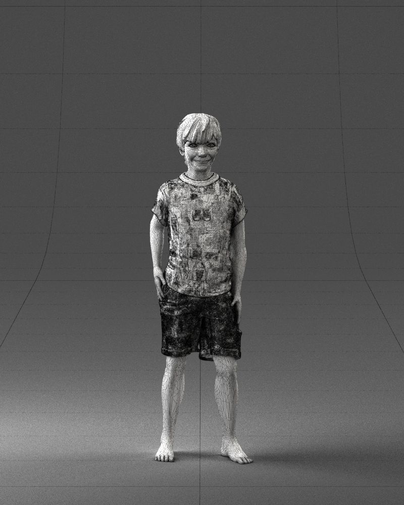 Boy  in pose 0243 3D model_5