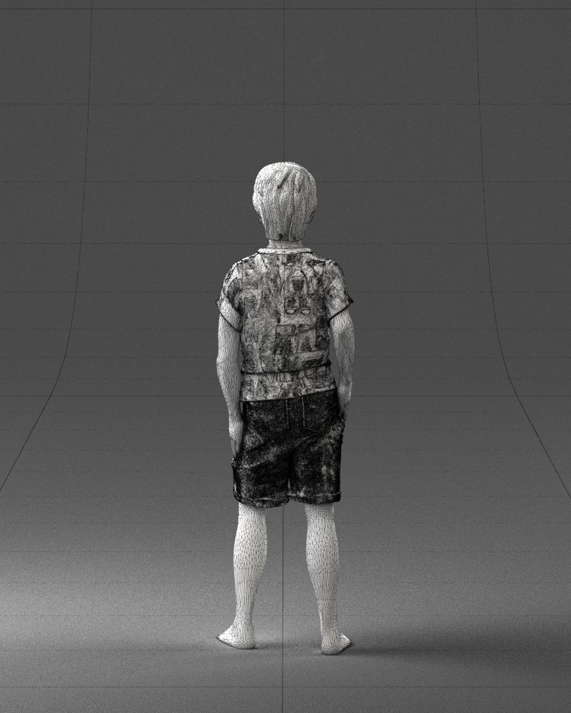 Boy  in pose 0243 3D model_20