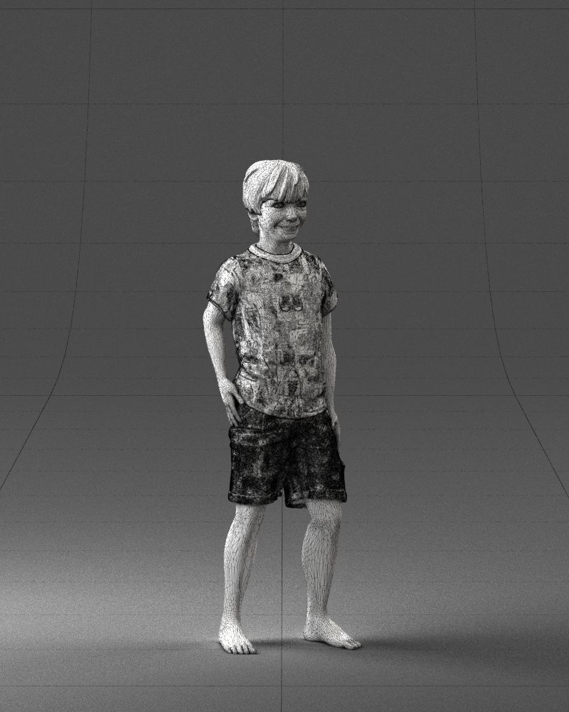 Boy  in pose 0243 3D model_8