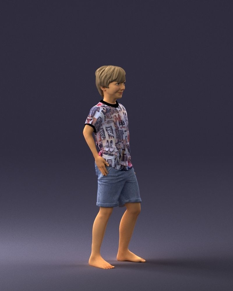 Boy  in pose 0243 3D model_9