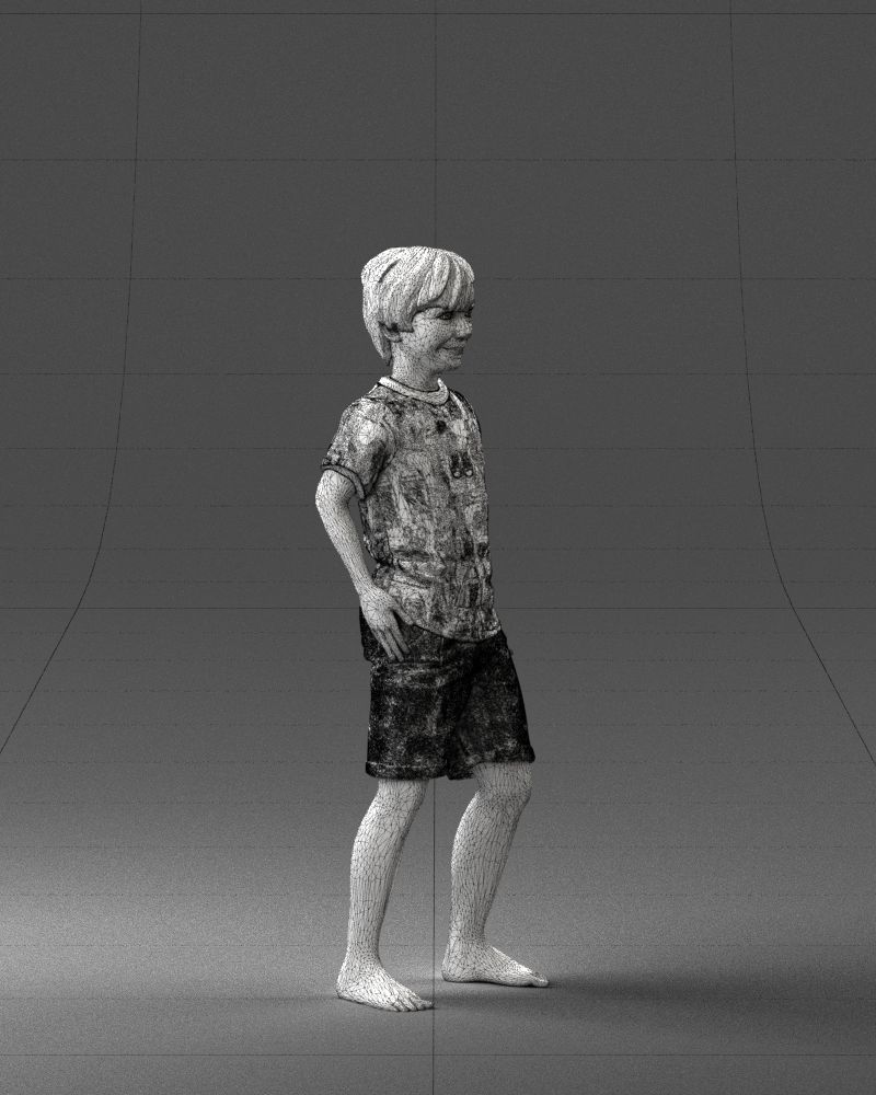 Boy  in pose 0243 3D model_11